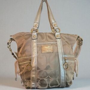 Vintage Y2K Coach F13843 Poppy Signature Sateen Purse